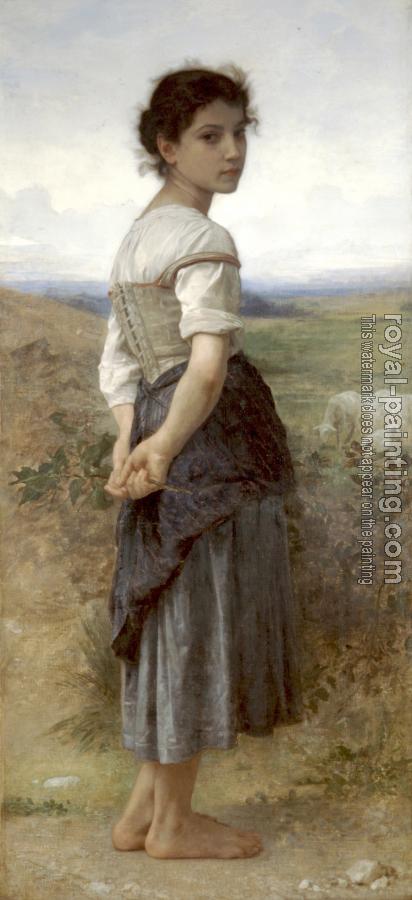 William-Adolphe Bouguereau : Young Shepherdess